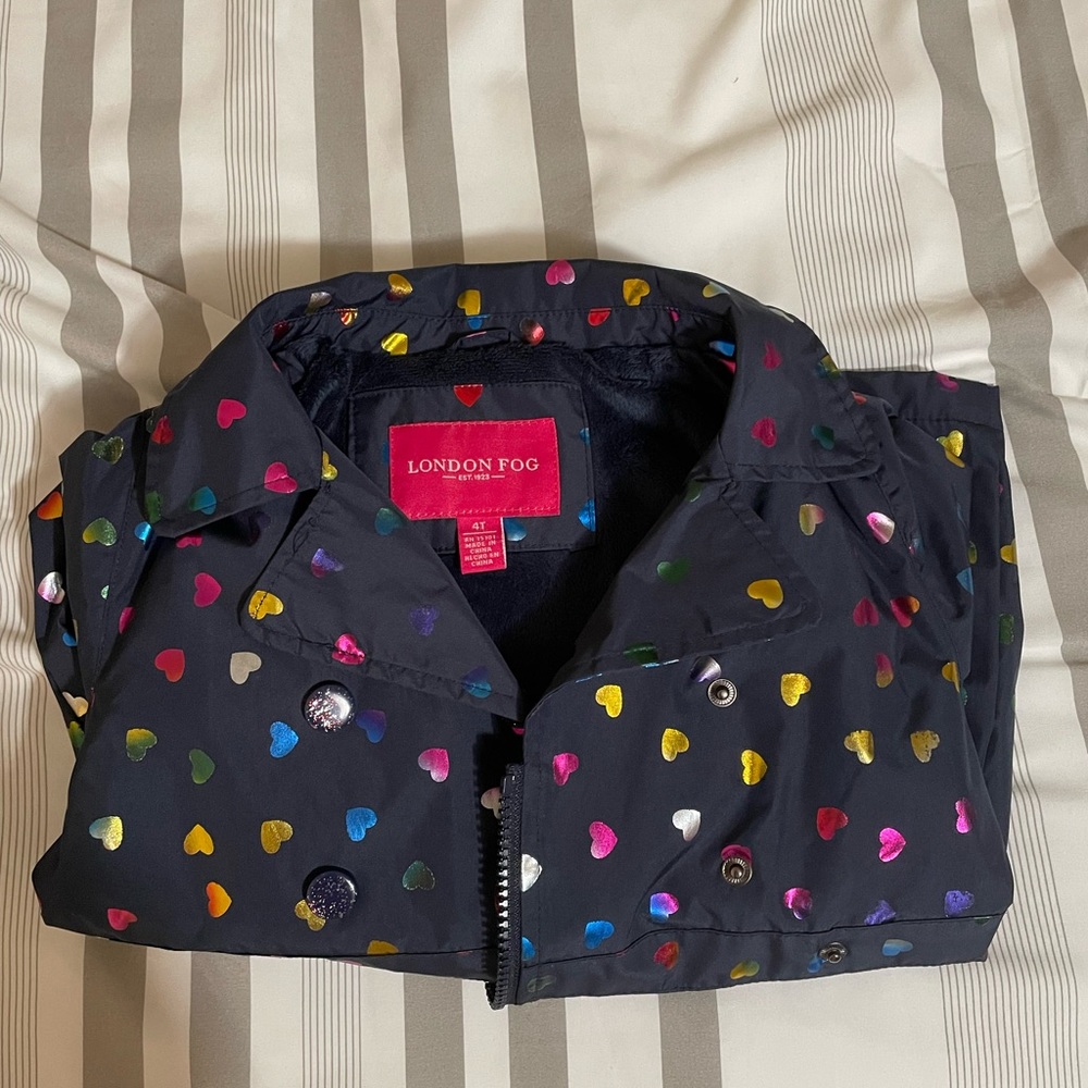 Girls LONDON FOG Raincoat used excellent condition
